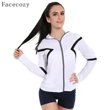 Facecozy, женская летняя тонкая толстовка с капюшоном, Солнцезащитная куртка, быстросохнущая, анти-УФ, солнцезащитное пальто, для улицы, кемпинга, пляжа, спортивные куртки