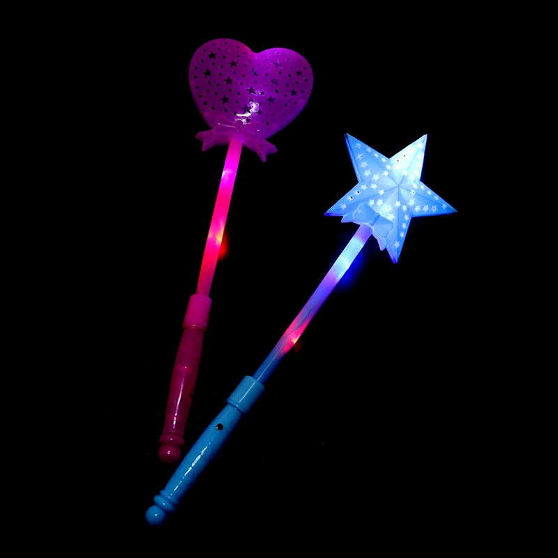 Мигающая волшебная палочка со звездой вечерние концерты Рождество Хэллоуин Детский подарок игрушка светящаяся Фея пентаграмма флэш-палка светящиеся палочки