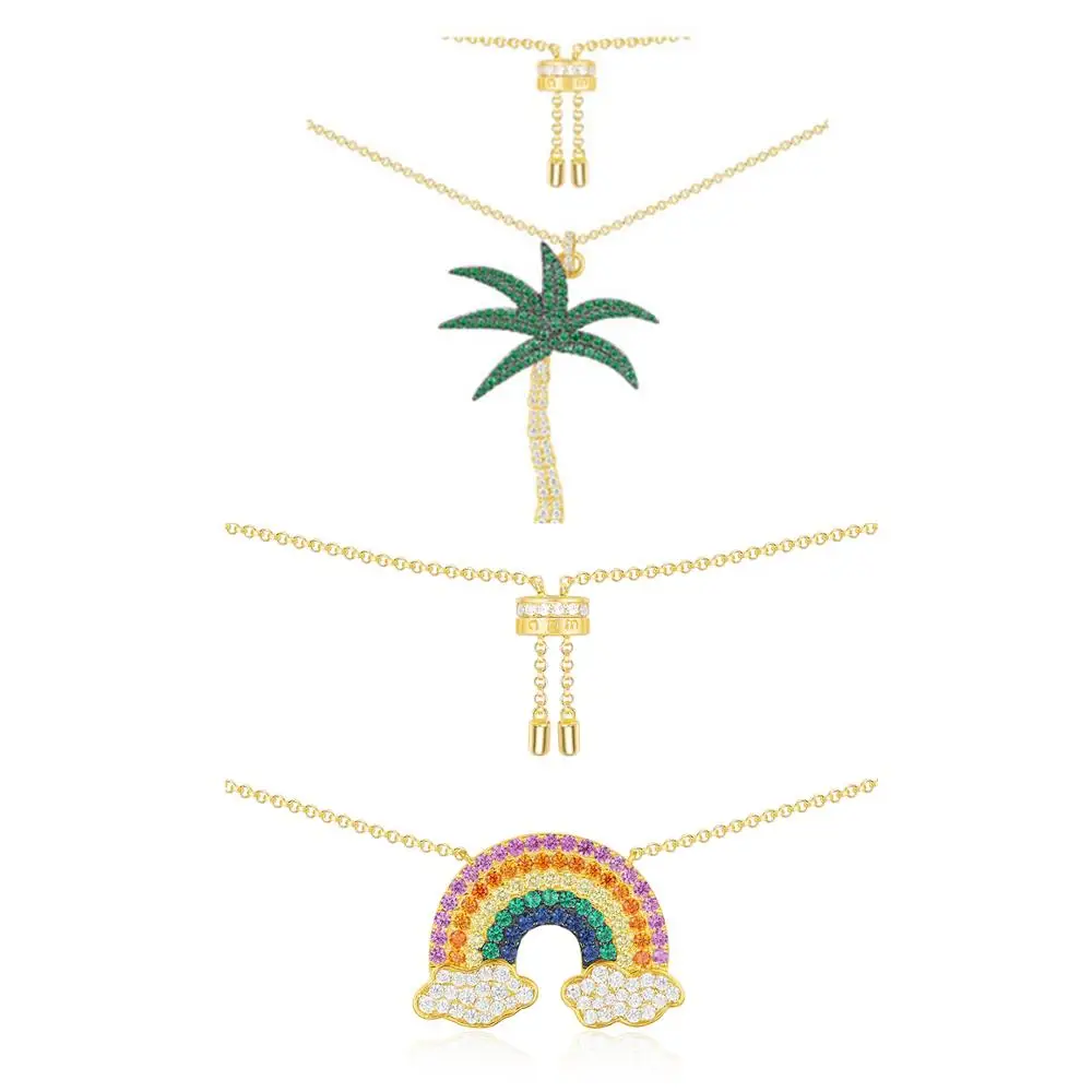 

service you Fashion 100% Sterling Silver APM Original 1:1 High Quality Tropical Fruit Necklace Women Jewelry Free Mail