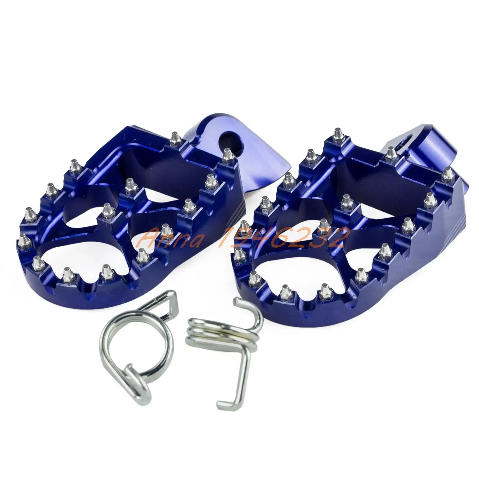 57mm 7075 Blue Wide Footrests Foot Pegs For Husqvarna FE FC TE TC 125 250 350