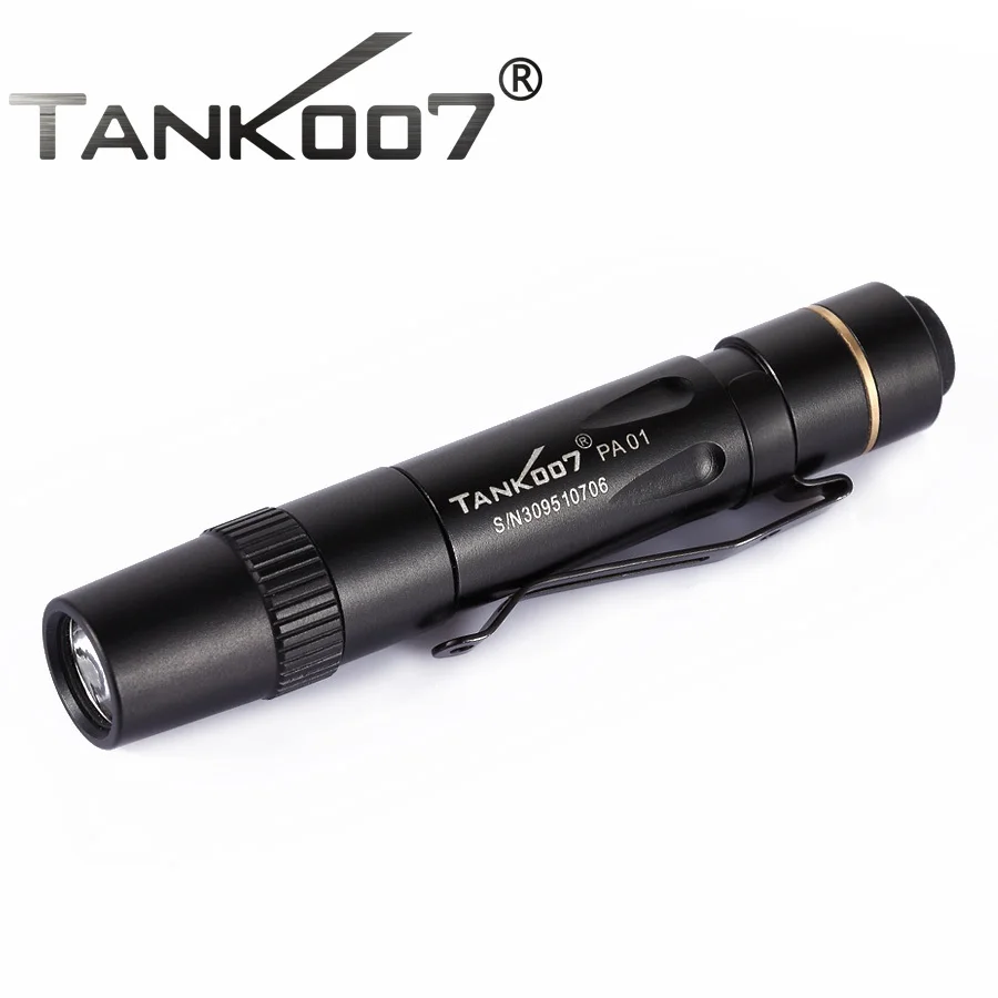 

TANK007 PA01 OSRAM Cree LED Mini Pocket Flashlight Rechargeable pen Light 1-mode linterna caneta medico by AAA Battery