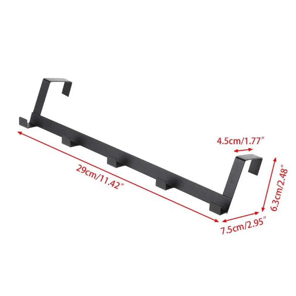 Многоцелевой Горячая над дверной крючок-вешалка металлическая 5 крючков вешалка держатель для хранения подвесное пальто шляпа шкаф для хранения
