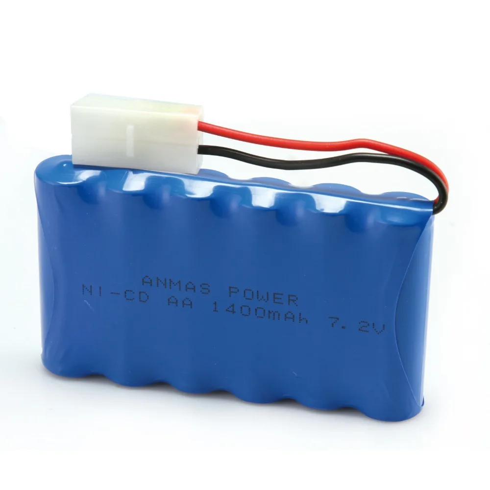 Anmas Power 1400mAh 7.2V Ni Cd Rechargeable Battery Pack Tamiya Plug Piles Rechargeables AA NiCd Batteries Toy Car Battery