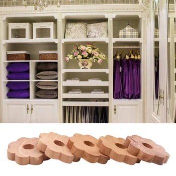 

Behogar 20PCS Anti Moth Repellent Flower Shape Natural Cedar Blocks for Wardrobe Drawers Shoe Cabinets Cars Home Apartment Dorm