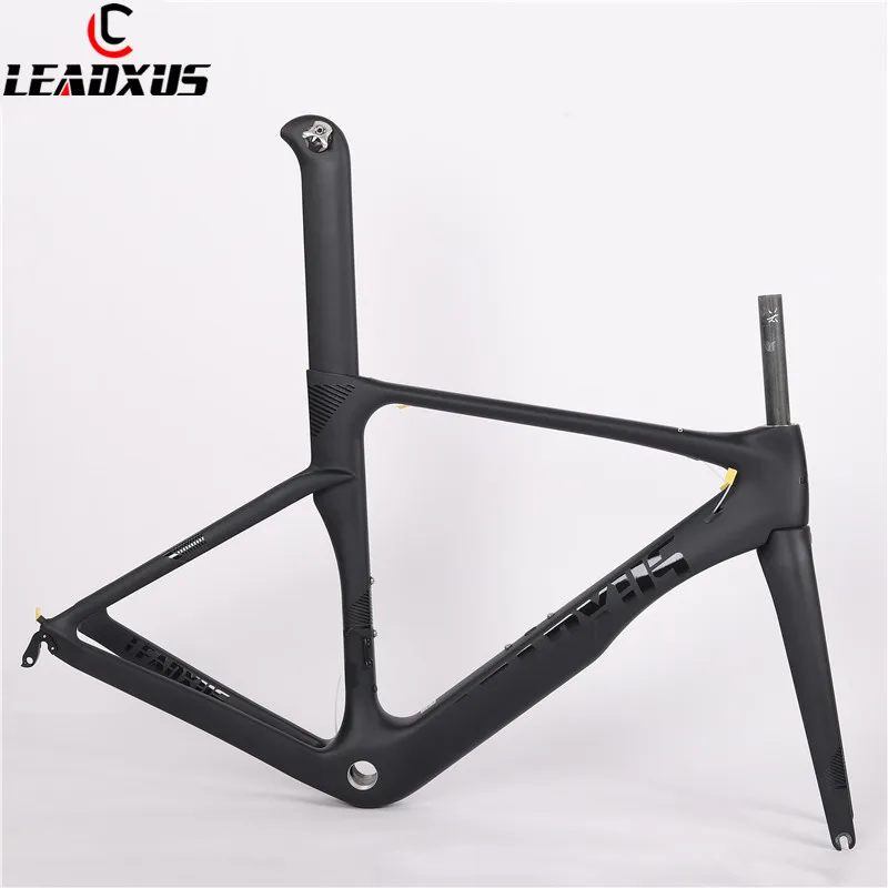 Clearance LEADXUS Two Version Carbon Frame Aero Carbon Road Frame Aero Bike Carbon Fiber Frame BSA or BB30 Bottom Bracket 5