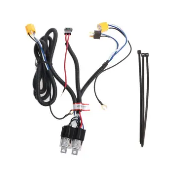 

H4 Headlight Fix Dim Light Relay Wiring Harness System 2 Headlamp Light Bulb headlight wiring harness Relay kits 2017