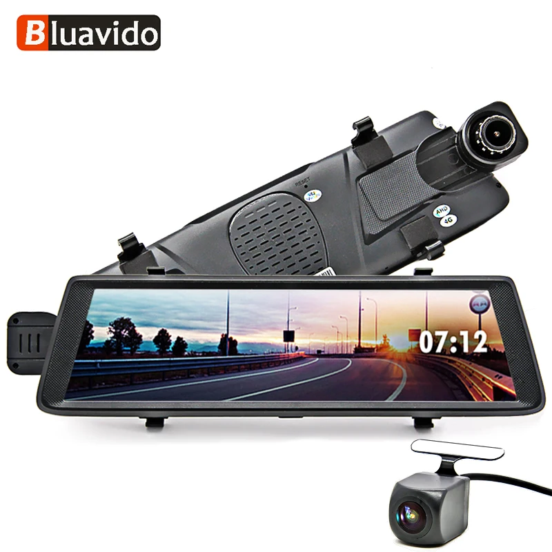 

Bluavido 10" Touch Mirror DVR 4G Android GPS Navigation ADAS Full HD 1080P Rearview Mirror Car Camara Recorder Video Registrar