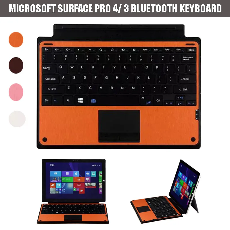 

For Microsoft Surface Pro 4 Tablet PC Removable Wireless Bluetooth Keyboard ABS English Type Key Cover QWERTY Replacement Spare
