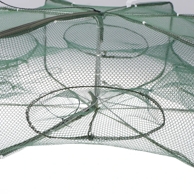 Fishing Net Mesh Folded Hexagon Octagon 8 Hole Hand Fishing Net