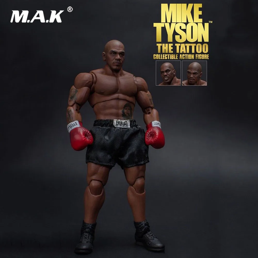 

Collectible 1/12 Scale Full Set World Heavyweight Champion MIKE TYSON Tattoo Version with Three Heads Figure Model for Fans Gift