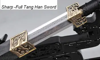 

HIGH QUALITY CHINESE SWORD HAN JIAN 8 SIDE MANGANESE STEEL SHARP BLADE