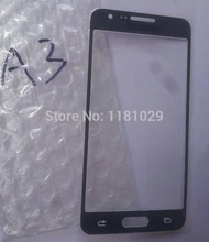 Free Shipping 10pcs/lot Touch Panel Screen Glass Lens For Samsung Galaxy A3 A3000 with Logo Outer LCD Screen display digitizer