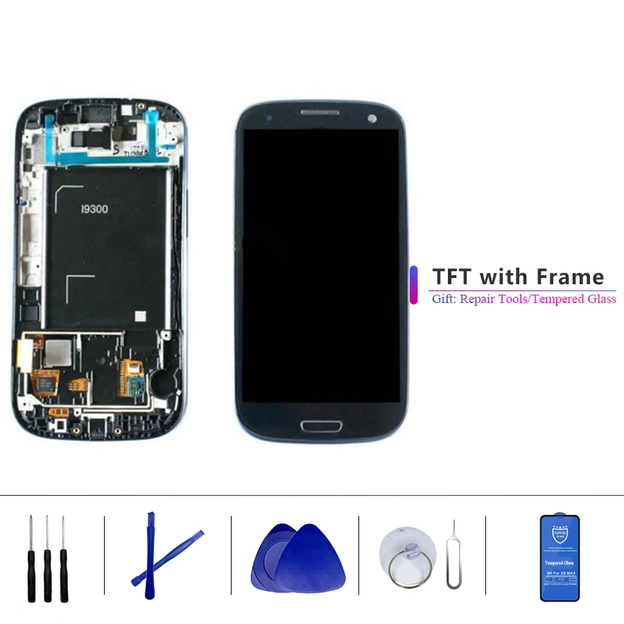 

Original and 4.8'' TFT LCD Display LCD With Touch Screen Digitizer Assembly With Frame For Samsung Galaxy S3 i9300 i9300i i9308i