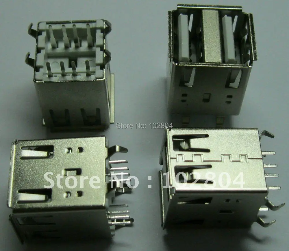 

4Pin USB Female Two layers AF 180 Degree Connector 600 pcs per Lot
