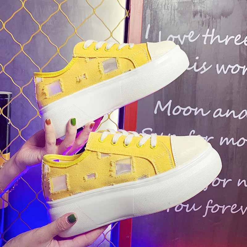 

Women Casual Shoes 2019 Autumn Mesh Women Shoes Flats Platform Lace-Up Fashion Breathable Women Sneakers Woman Zapatos De Mujer