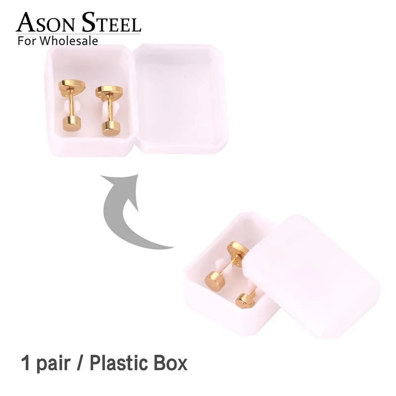 Серьги гвоздики ASONSTEEL 12 парт/лот золотого/серебряного цвета в форме сердца с