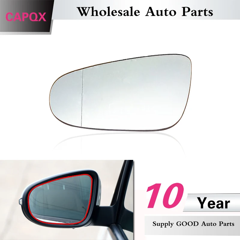 

CAPQX Rearview Mirror Glass Lens with heated For Volkswagen VW Touran 2011 2012 2013 2014 Rear view mirror sheet Left Right side