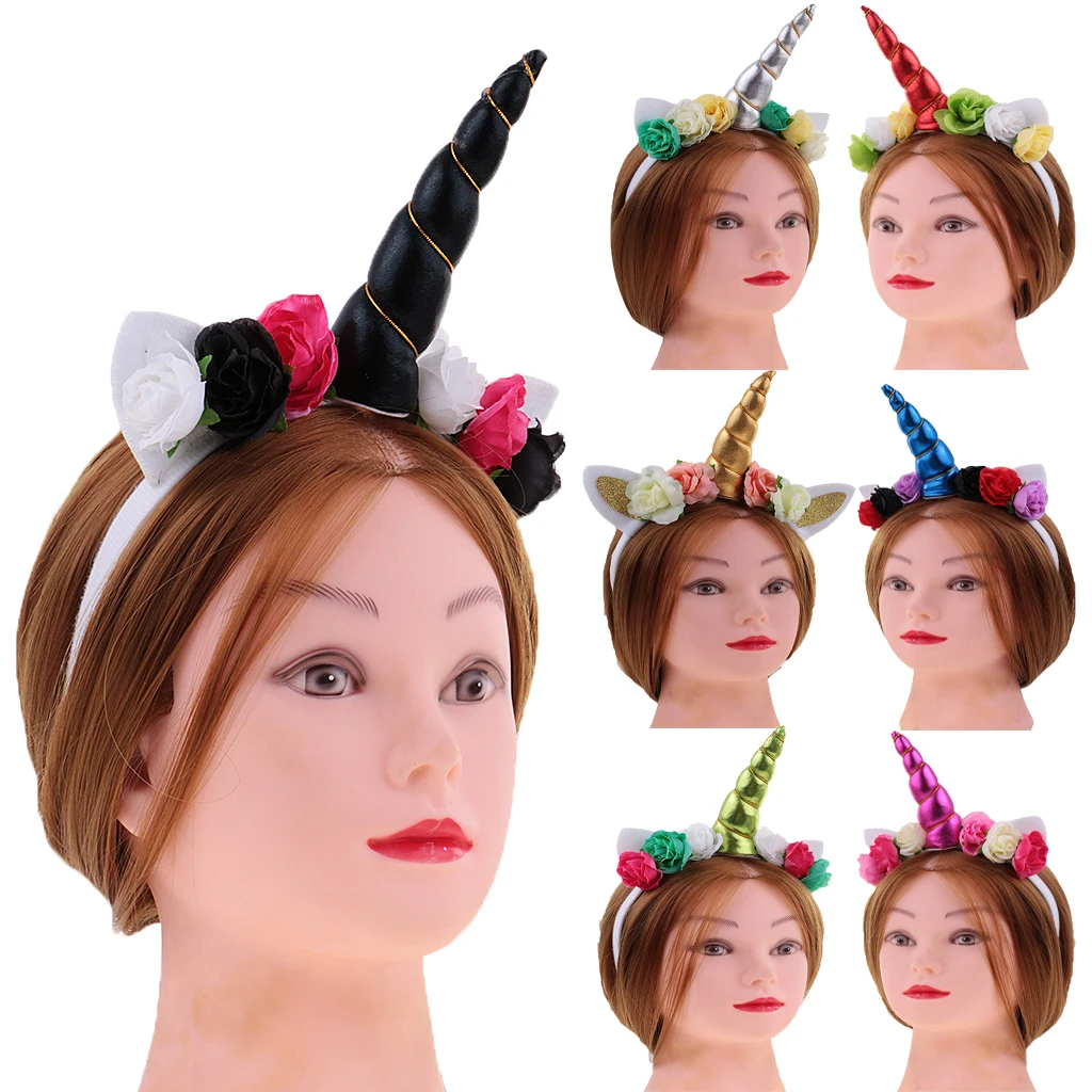 MAGICAL UNICORN HORN HEAD HAIR BAND HEADBAND FANCY DRESS COSPLAY TIARA EARS