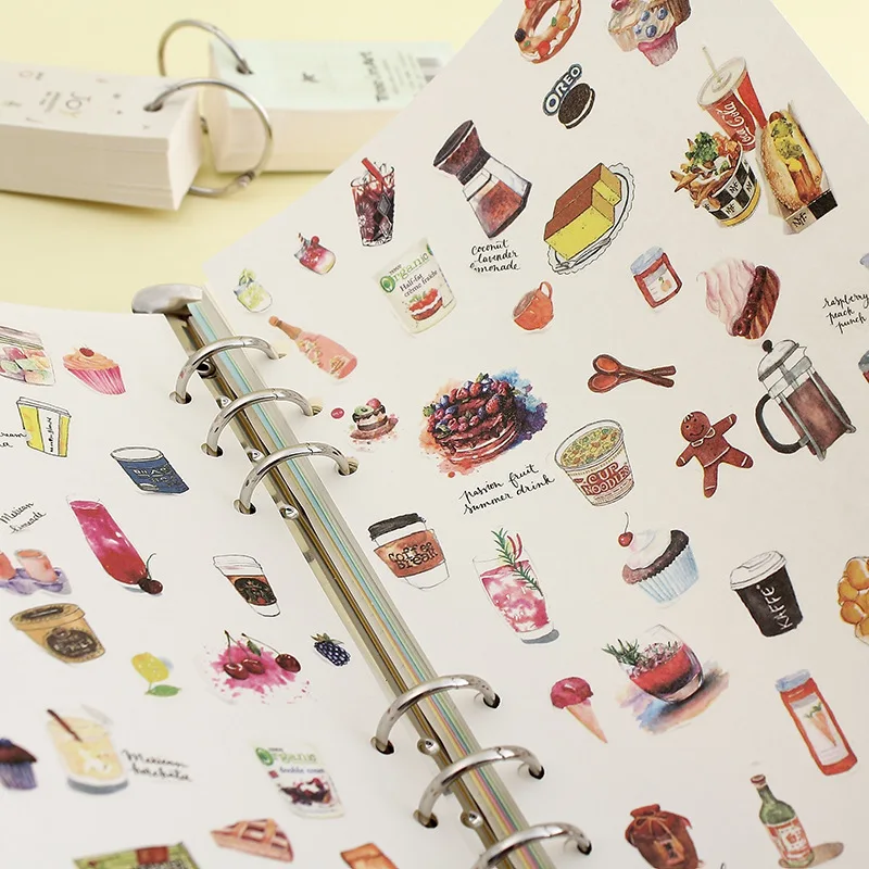 

6PCS Cute New Delicious Drink Food Children Stationery For DIY Albums Scrapbooking Diary Decoration Cartoon Depicting Stickers