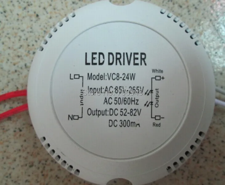 

LED driver 8-24w input: ac85-265v 50/60hz output: 52-82v dc300ma