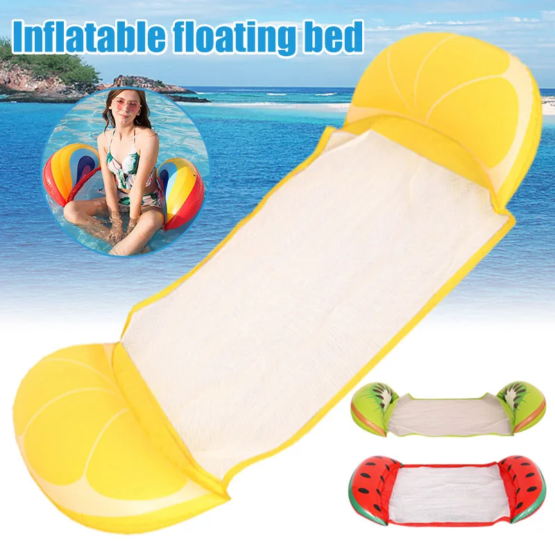 buy Inflatable Water Hammock Floating Bed Lounge Drifter Portable for Swimming Pool Beach KH889