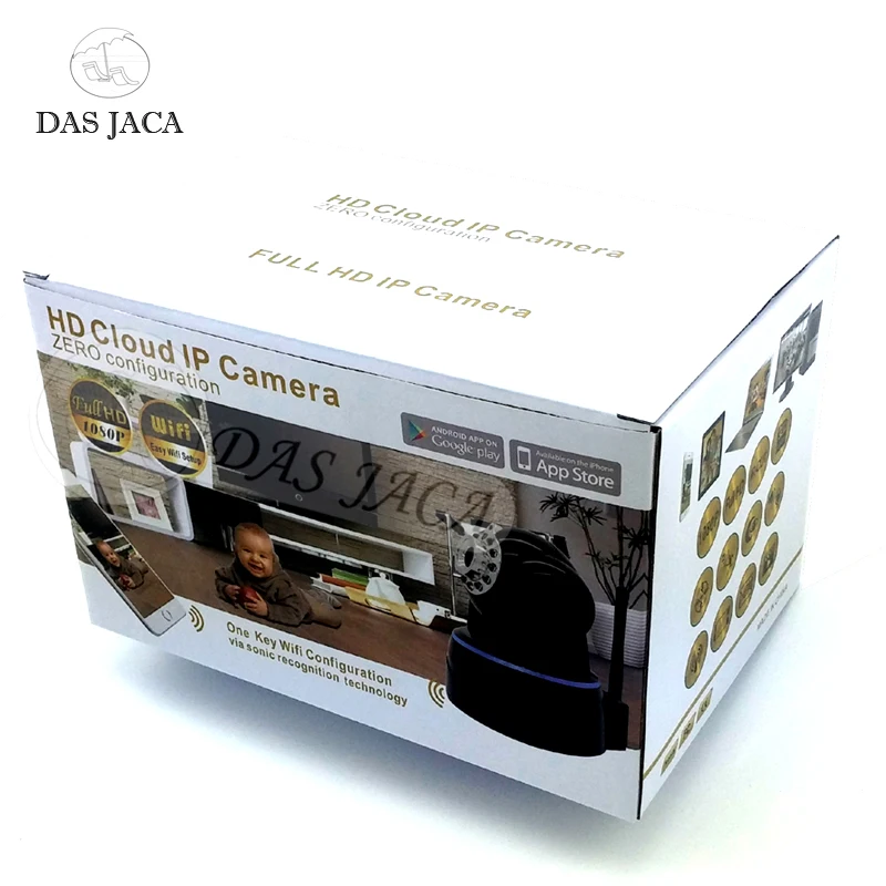Беспроводная ip камера Das Jaca 2mp купольная ptz наблюдения 1080 p Wi Fi детский монитор onvif