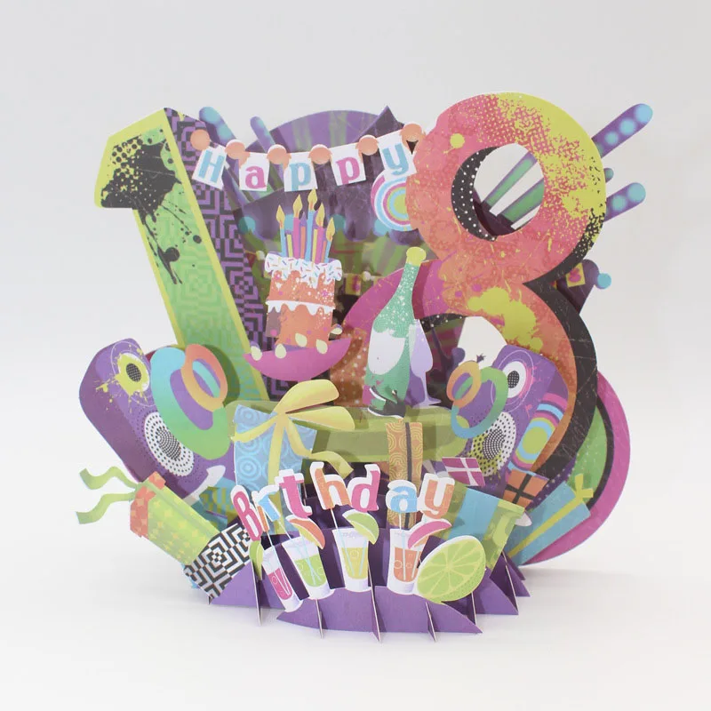 Us 241 5 Di Sconto3d Taglio Laser Intaglio A Mano 18 Anni Di Carta Festa Di Compleanno Invito Biglietti Dauguri Cartolina Bambini Bambini Regalo