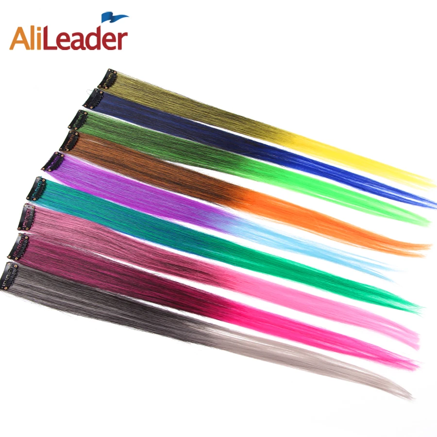AliLeader Made Two Tone 20 Colors One Piece Clip On Hair Extensions