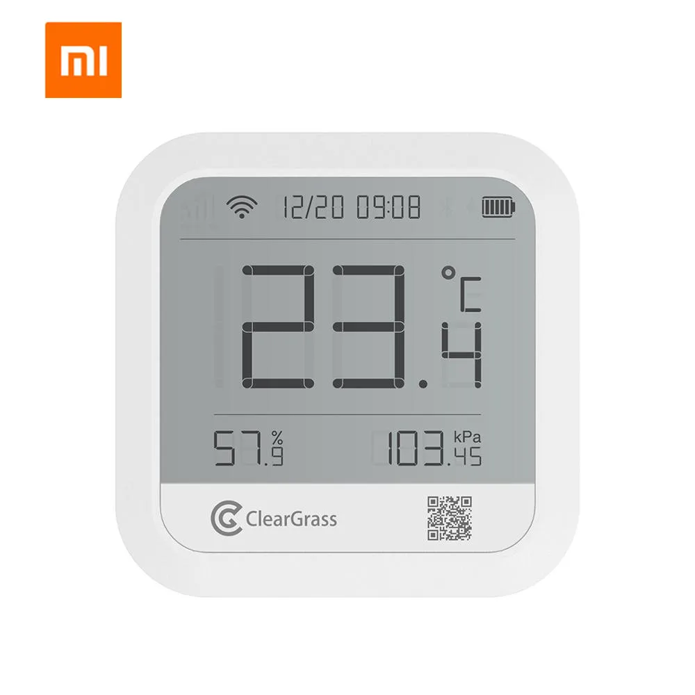 Xiaomi Cleargrass метеостанция, метеостанция, измеритель температуры, датчик атмосферного давления, цифровые часы, Смарт-приложение Wifi, управление