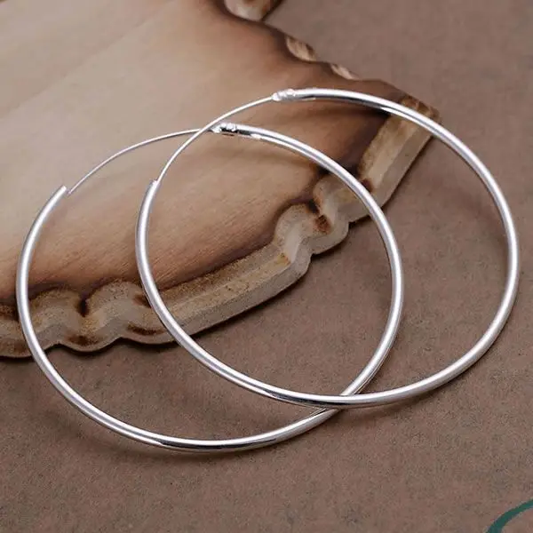 

E042 Wholesale 925 plating silver earrings , 925 silver fashion jewelry , Smooth Round Earrings E042 /aioaizva ahjaiyqa