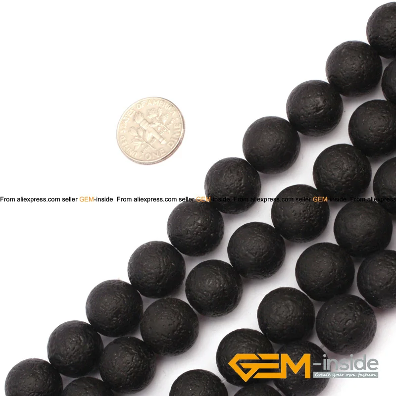 Круглые черные морозные натуральные винтажные Агаты для самостоятельного изготовления ювелирных изделий, свободные бусины для изготовления браслетов 1" 8 мм 10 мм 12 мм - Цвет: 12mm