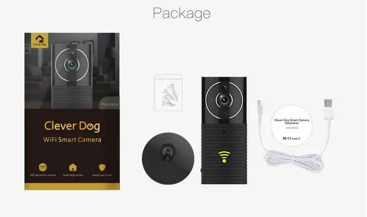 BabyKam Clever Dog панорамная камера 960P Мини CCTV VR 1.3MP HD Домашняя безопасность WiFi IP