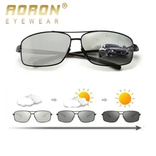 AORON фотохромные поляризованные мужские солнцезащитные очки классические прямоугольные солнцезащитные очки UV400 алюминиевые магниевые солнцезащитные очки