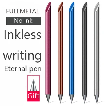Novelty Cool Undead Full Metal Fountain Pen Luxury Eternal Pen Gift Box Inkless Pen Beta Pens Writing Stationery Office School deli 2018 metal fountain pen school