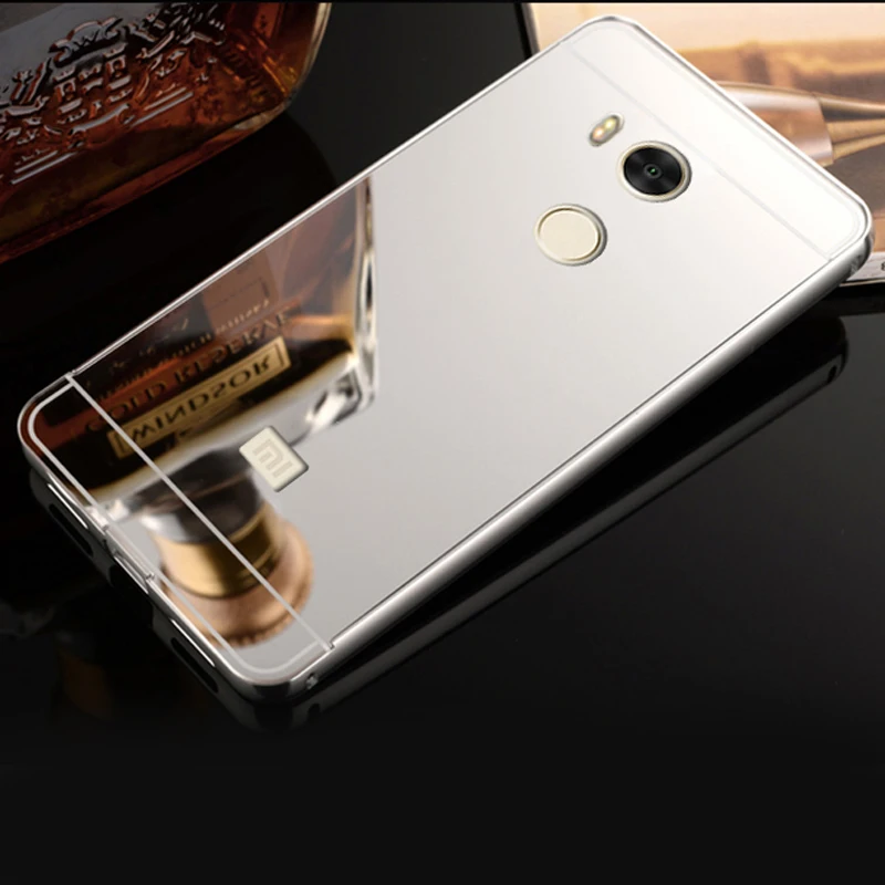 

Xinchentech For Xiaomi Redmi 4/Redmi 4 Pro Case Luxury Mirror Metal +Back Cover Accessory Fundas For Redmi4 Prime(5.0inch)