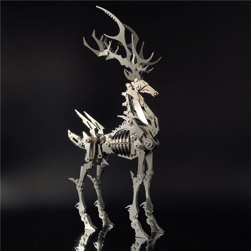 

3D Metal Model Chinese Zodiac Dinosaurs David's deer DIY Assembly models Toys Collection Desktop For Adult Children