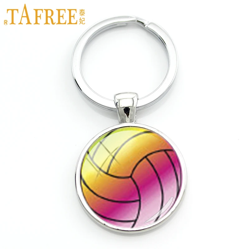 

TAFREE novelty fashion casual sports beach volleyball pendant keychain men women bag car jewelry key chain ring holder SP697