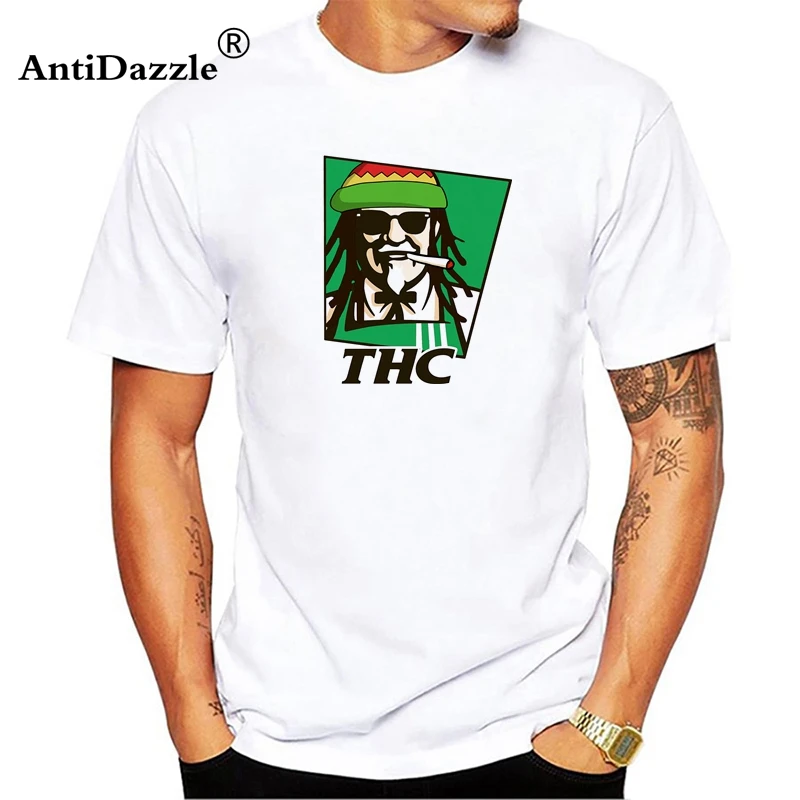 Футболка THC Песочник косяк травка графическая футболка Веселая Дизайнерская с