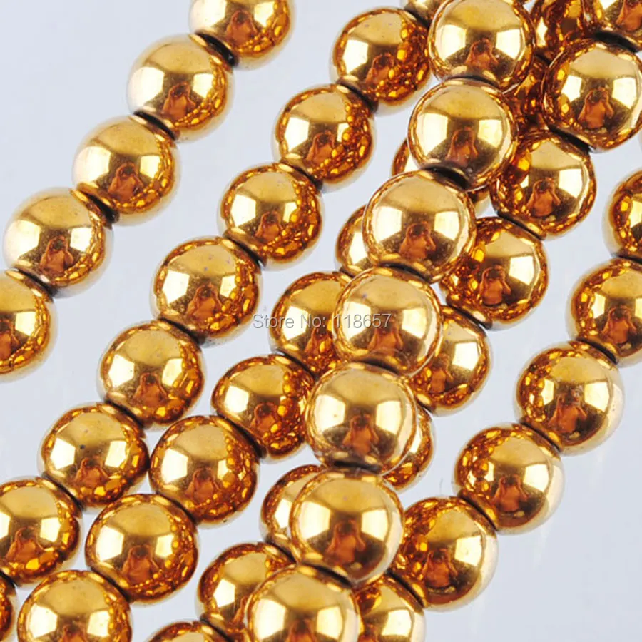 Free shipping Gold Hematite Spacer 6MM Loose Beads 15.5 Inches Strand