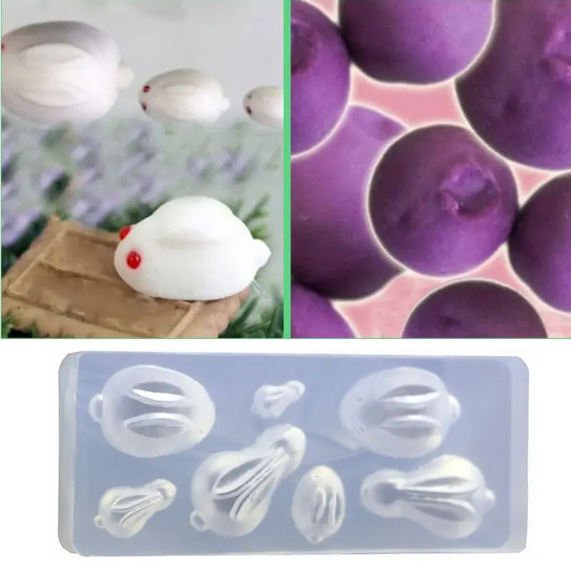

Mini Rabbit Dog Blueberry Pumpkin Mold Resin Casing Craft Jewelry Making Tools