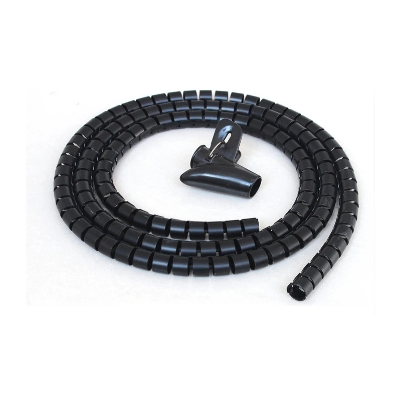 2m Flexible Spiral Tube Cable Organizer Wire Wrap Cord Protector Wire