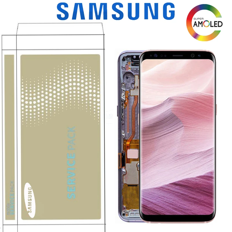 

Original 6.2" Super AMOLED Display For Samsung Galaxy S8 Plus G955 G955F G955U LCD With Touch Screen Digitizer Replacement Parts