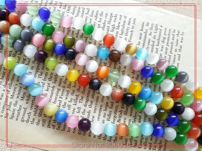 

10MM 78Pcs Mix Colors Natural Cat Eye Stone Strands Jewelry Beads