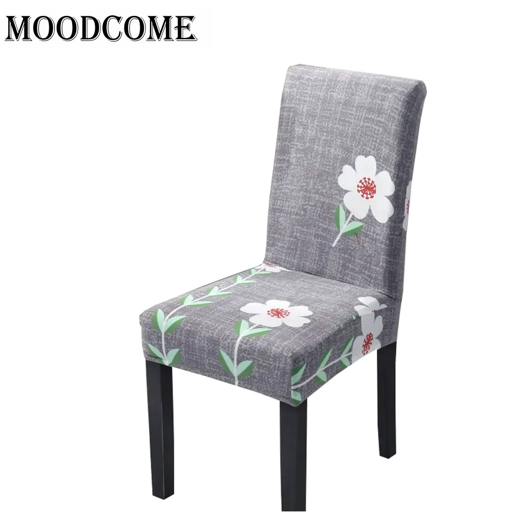flower printed grey chair cover spandex decorations for home housses de