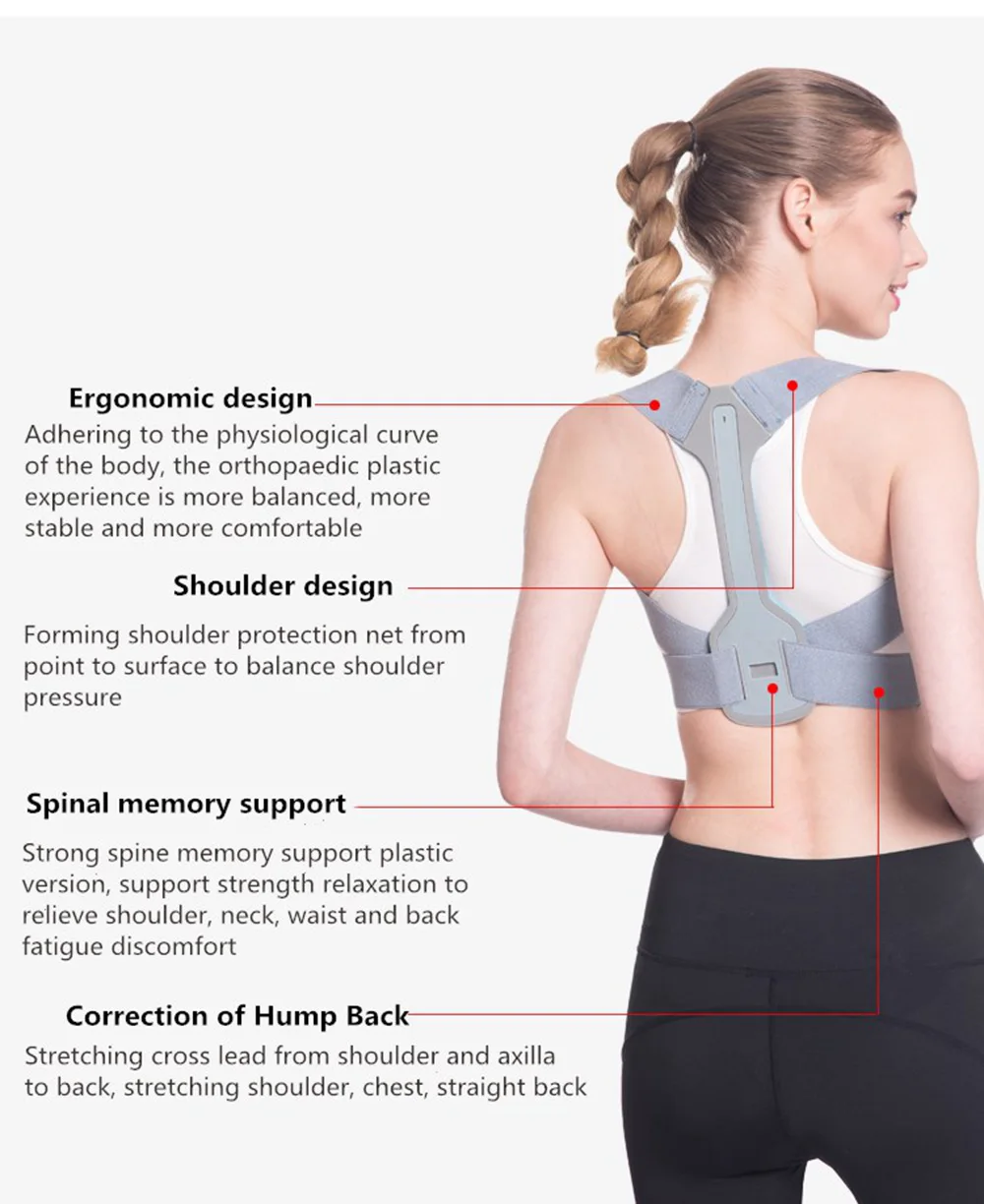 Регулируемый горбатый Корректор осанки ключицы позвоночника поясные Ремни Пояс для поддержки плеч и спины для мужчин и женщин облегчение боли