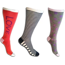 3 пар/упак. женские модные носки из чесаного хлопка с круглым вырезом Длинные носки для девочек с надписью «Sweat Love» Женские повседневные носки GPL066