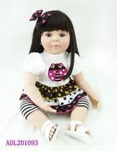 20 inch 50cm Silicone baby reborn dolls Children’s toys lovely girl with hair