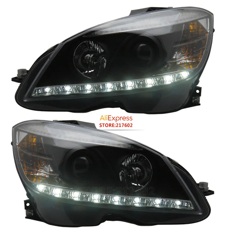 for Benz C Class W204 Headlights 2007 2010 for C180 C200 C230 C260 C300