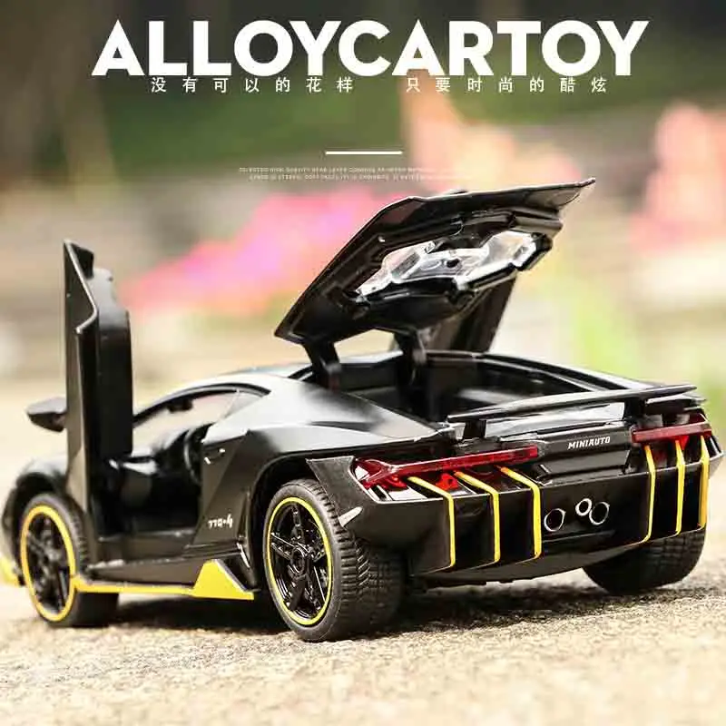 

1:32 Aventador LP770-4 Diecast Cars Model Toy Pull Back Light Sound Alloy Metal Car toys gifts for children kids adults