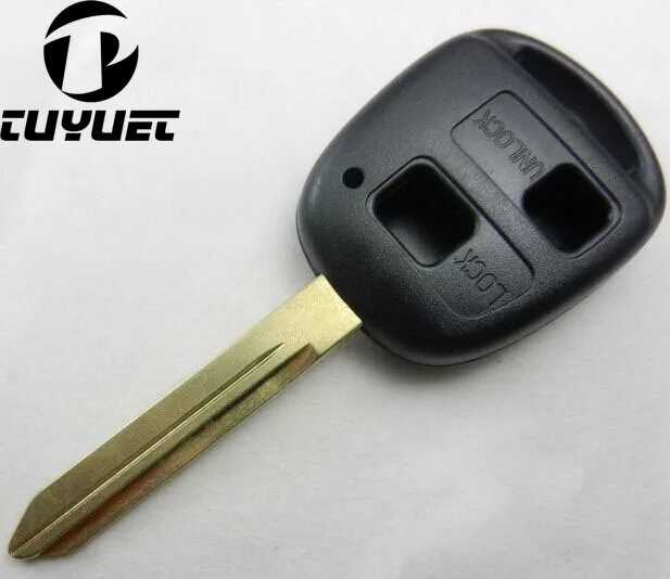 10PCS Replacement Key Case For Toyota Remote Key Shell 2 Buttons TOY47 Blade